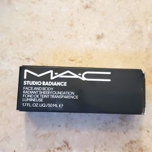 New bottle studio radiant sheer foundation face and body MAC